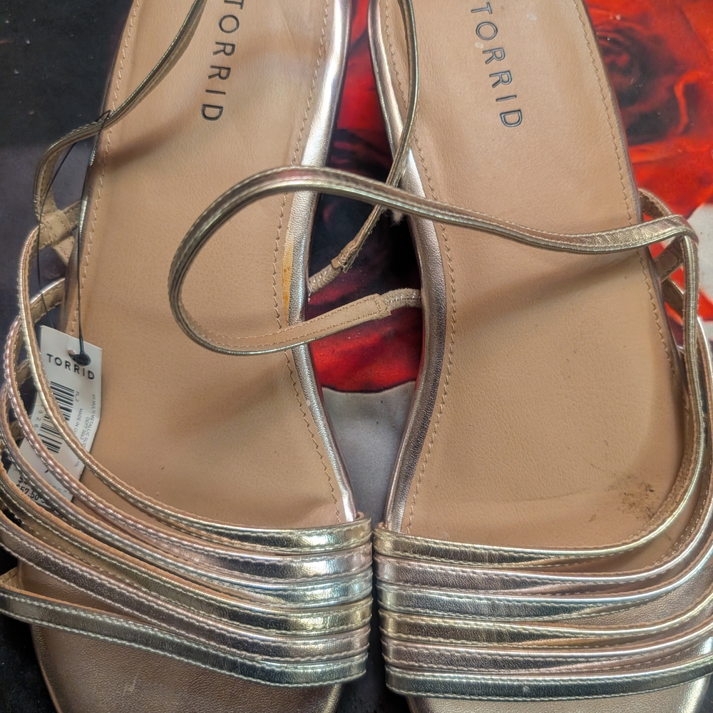 Torrid Silver Sandals with Strappy Design
